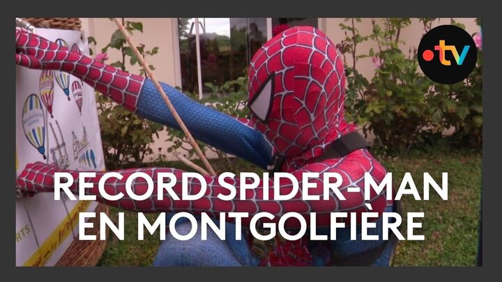 France Télévisions, Rémi Ouvrard, le "Spider-Man" de la montgolfière, tente un nouveau record aérien. Image Powerloop.